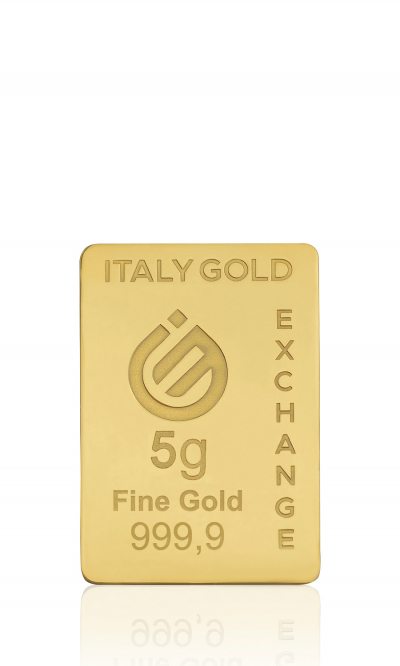 Lingote de oro de 24 kt de 5 gramos. - idea de regalo Amuleto de la suerte - IGE Gold